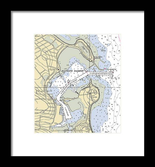 A beuatiful Framed Print of the Scituate Harbor-Massachusetts Nautical Chart by SeaKoast