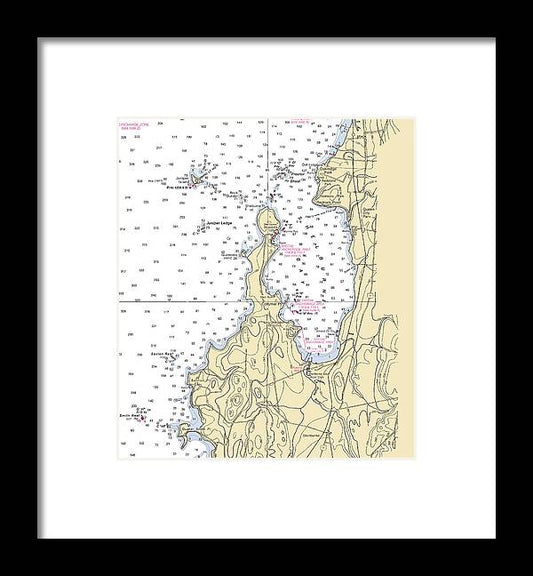 A beuatiful Framed Print of the Shelburne Bay-Lake Champlain  Nautical Chart by SeaKoast