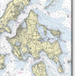Shelter Island New York Nautical Chart - Acrylic Print – 7.125" x 8.000" – Acrylic Nautical Chart Print by SeaKoast.