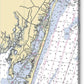 Sinepuxent-Maryland Nautical Chart – 7" x 8" – Canvas Nautical Chart Print by SeaKoast