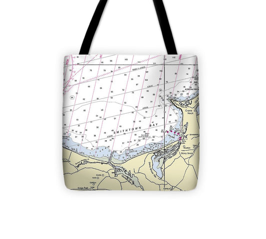 Smithtown Bay New York Nautical Chart Tote Bag