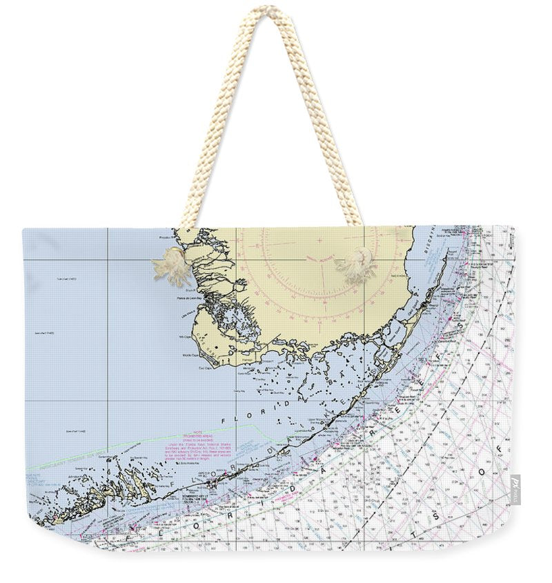 South Florida Nautical Chart - Weekender Tote Bag