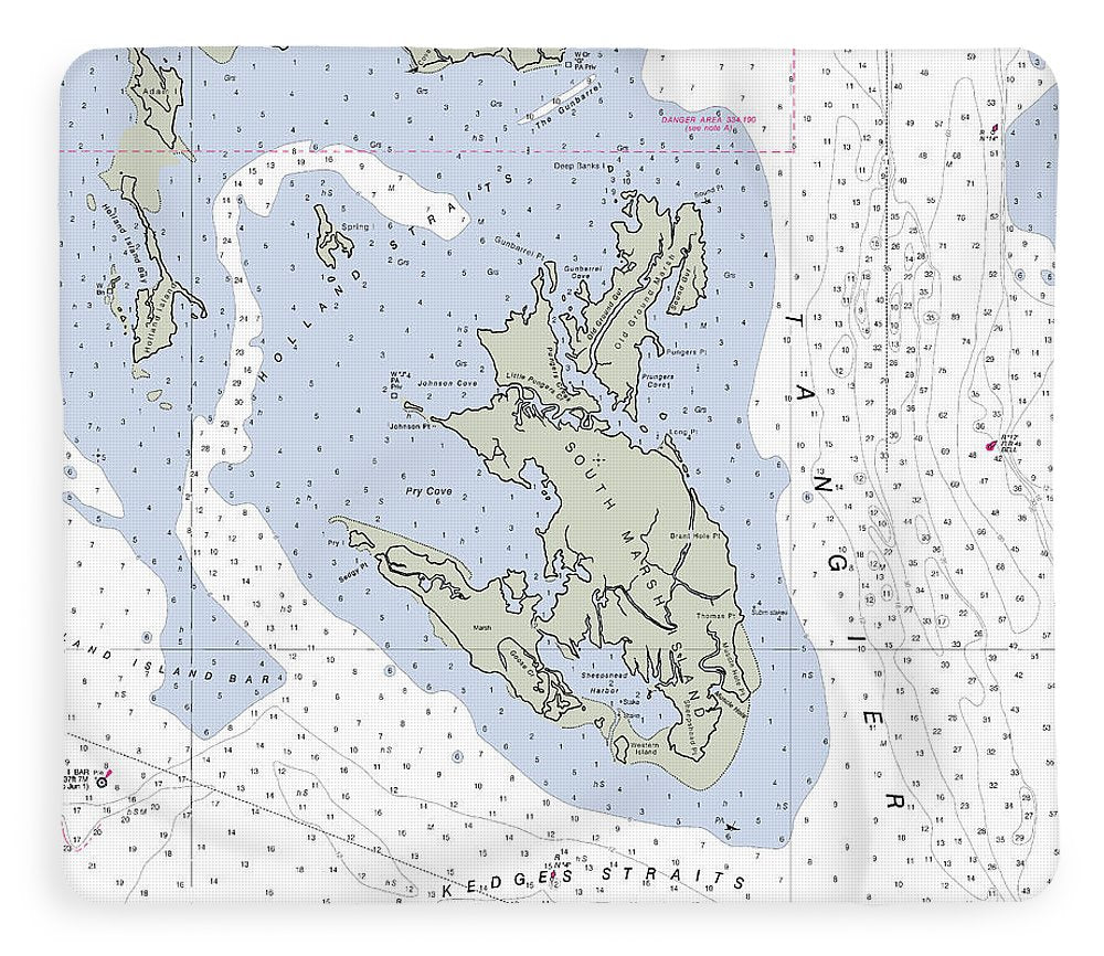 South Marsh Island-maryland Nautical Chart - Blanket