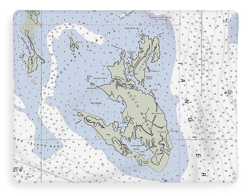 South Marsh Island-maryland Nautical Chart - Blanket