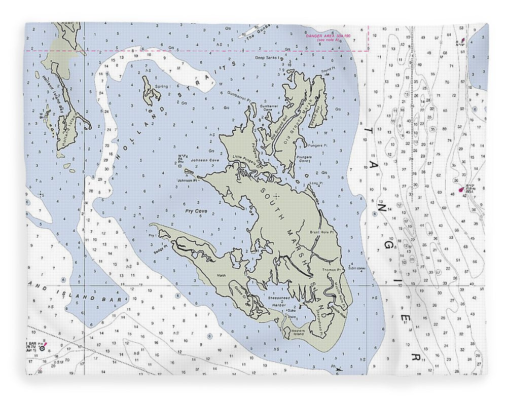 South Marsh Island-maryland Nautical Chart - Blanket