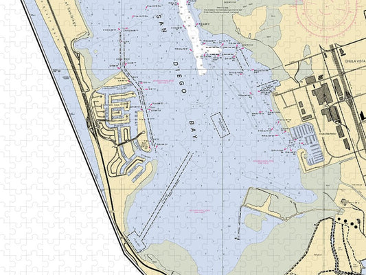 South San Diego Bay California Nautical Chart Puzzle