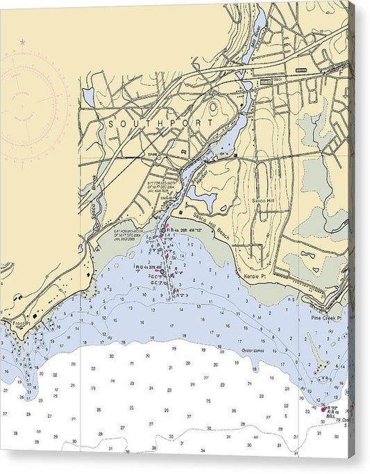 Southport-Connecticut Nautical Chart  Acrylic Print