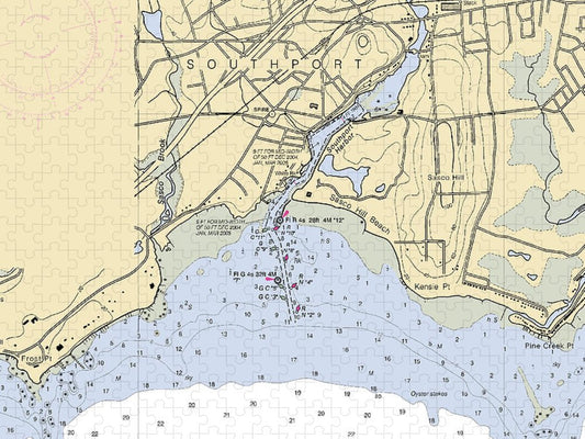 Southport Connecticut Nautical Chart Puzzle