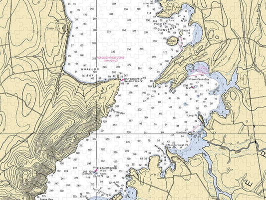 Split Rock Point Lake Champlain  Nautical Chart Puzzle