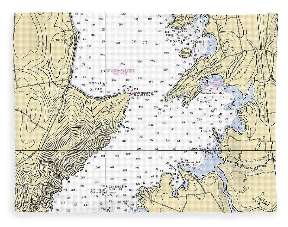 Split Rock Point-lake Champlain  Nautical Chart - Blanket