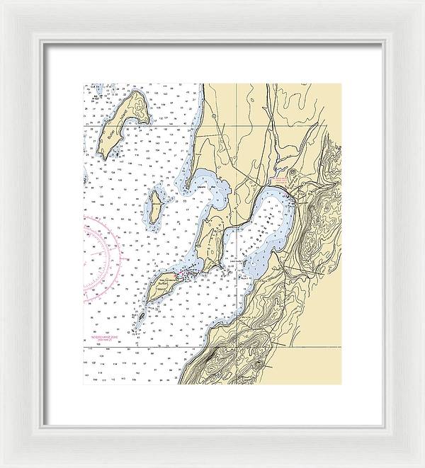 St Albans Bay-lake Champlain  Nautical Chart - Framed Print