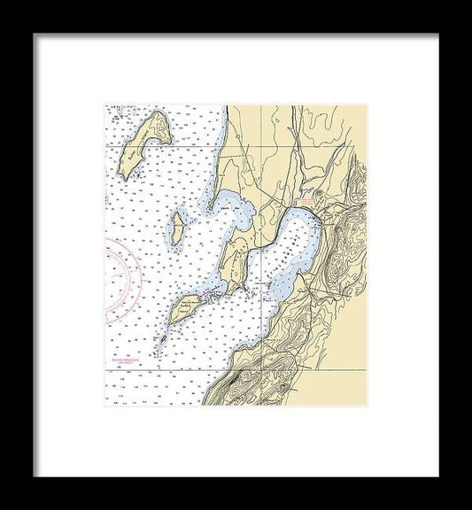 A beuatiful Framed Print of the St Albans Bay-Lake Champlain  Nautical Chart by SeaKoast