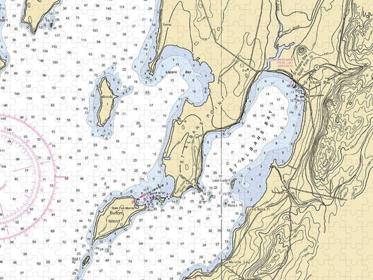St Albans Bay Lake Champlain  Nautical Chart Puzzle