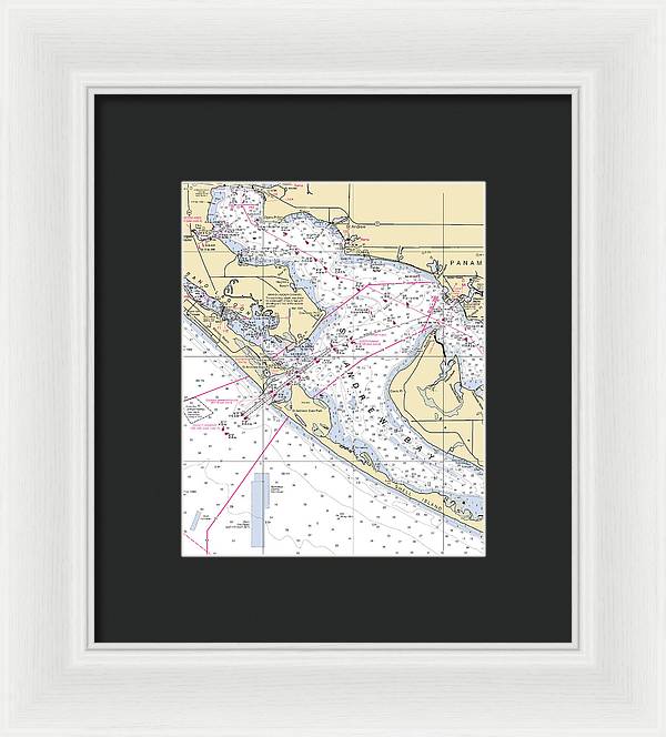 St Andrew Bay-florida Nautical Chart - Framed Print