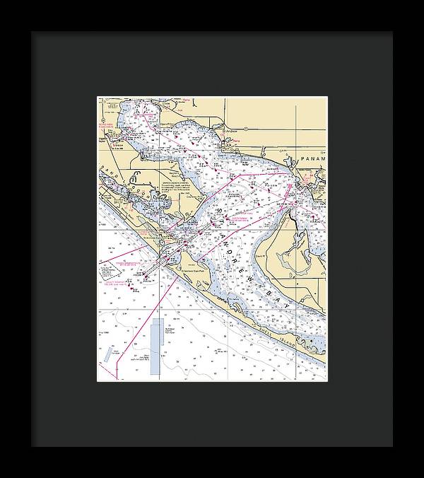 St Andrew Bay-florida Nautical Chart - Framed Print