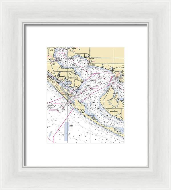 St Andrew Bay-florida Nautical Chart - Framed Print