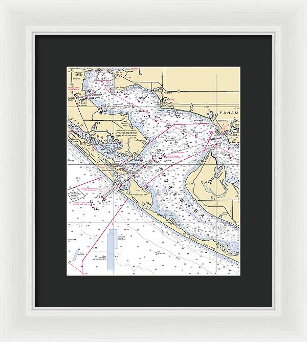 St Andrew Bay-florida Nautical Chart - Framed Print