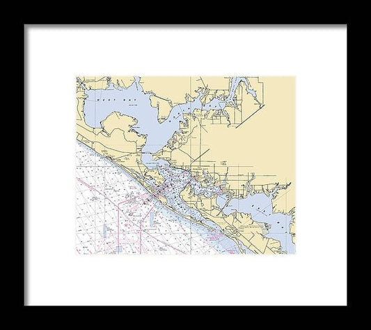 A beuatiful Framed Print of the St-Andrews-Bay -Florida Nautical Chart _V6 by SeaKoast
