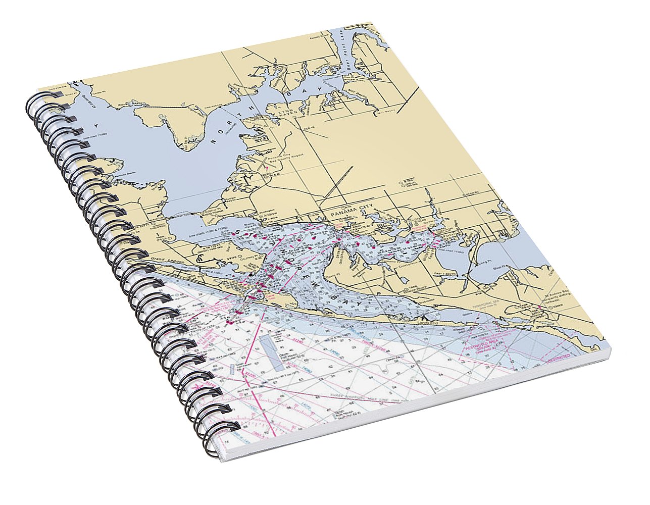 St-andrews-bay -florida Nautical Chart _v6 - Spiral Notebook