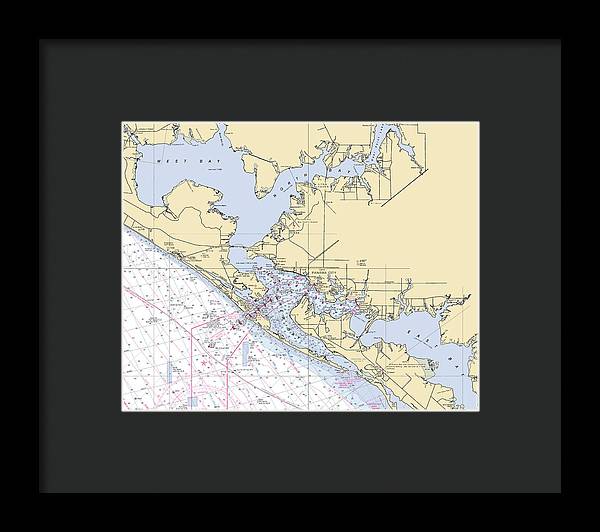 St-andrews-bay -florida Nautical Chart _v6 - Framed Print