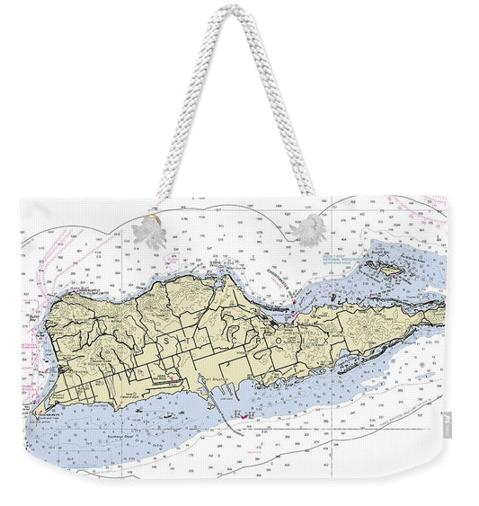 St Croix Virgin Islands Nautical Chart - Weekender Tote Bag