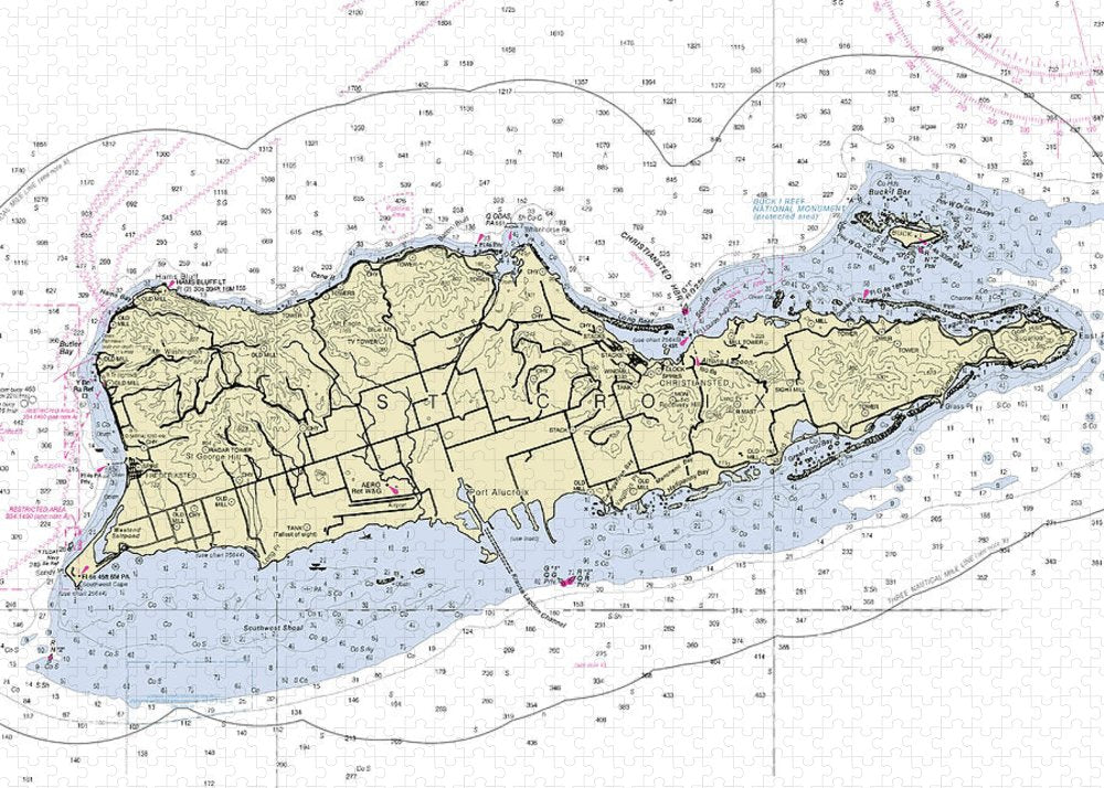 St Croix Virgin Islands Nautical Chart - Puzzle