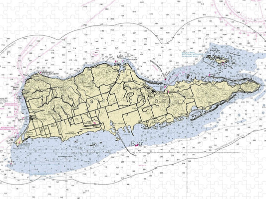 St Croix Virgin Islands Nautical Chart Puzzle