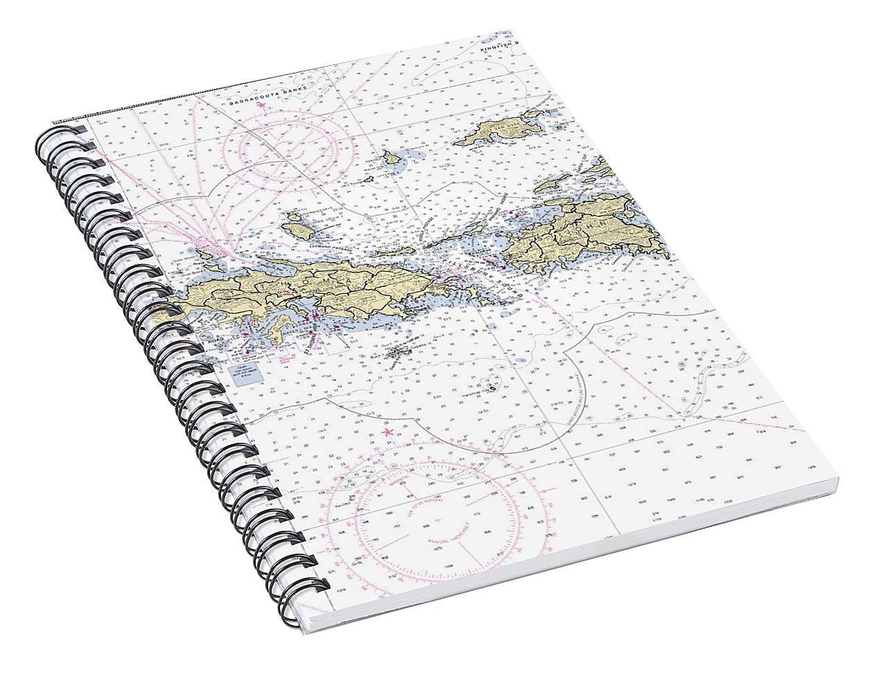 St John St Thomas-virgin Islands Nautical Chart - Spiral Notebook