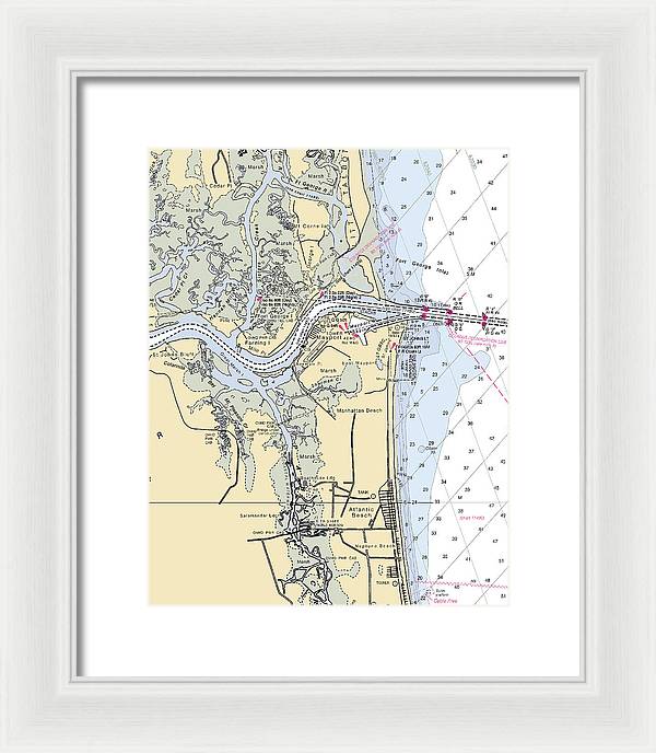 St Johns River-florida Nautical Chart - Framed Print