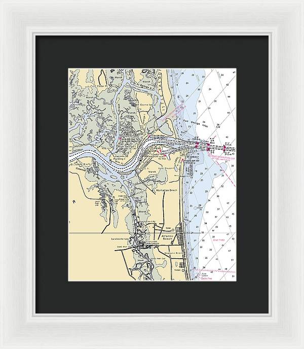 St Johns River-florida Nautical Chart - Framed Print