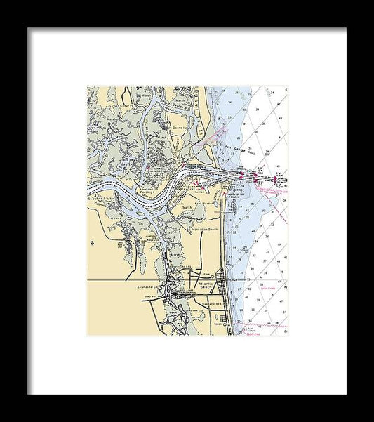 A beuatiful Framed Print of the St Johns River-Florida Nautical Chart by SeaKoast