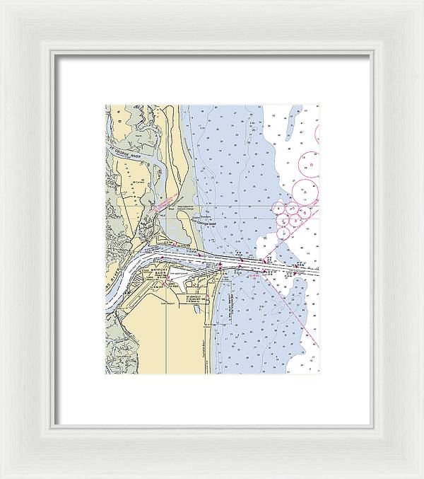 St Johns River  -florida Nautical Chart _v2 - Framed Print