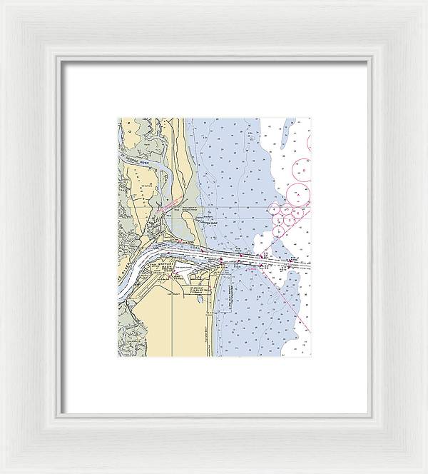 St Johns River  -florida Nautical Chart _v2 - Framed Print