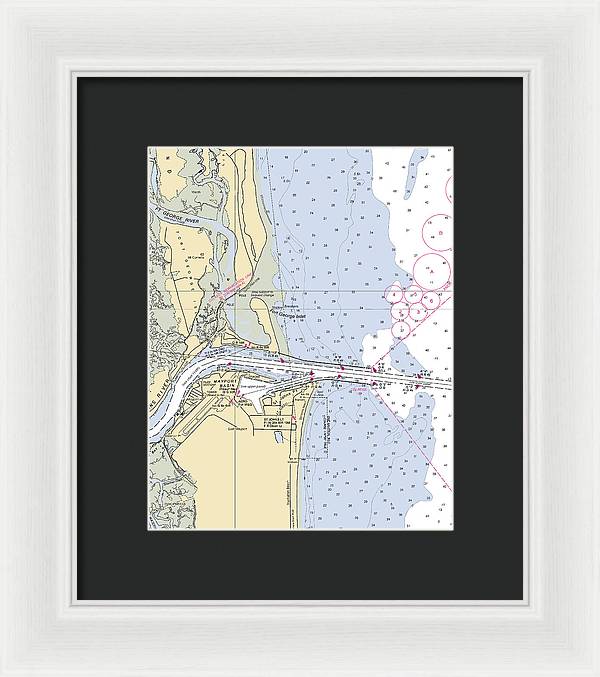 St Johns River  -florida Nautical Chart _v2 - Framed Print