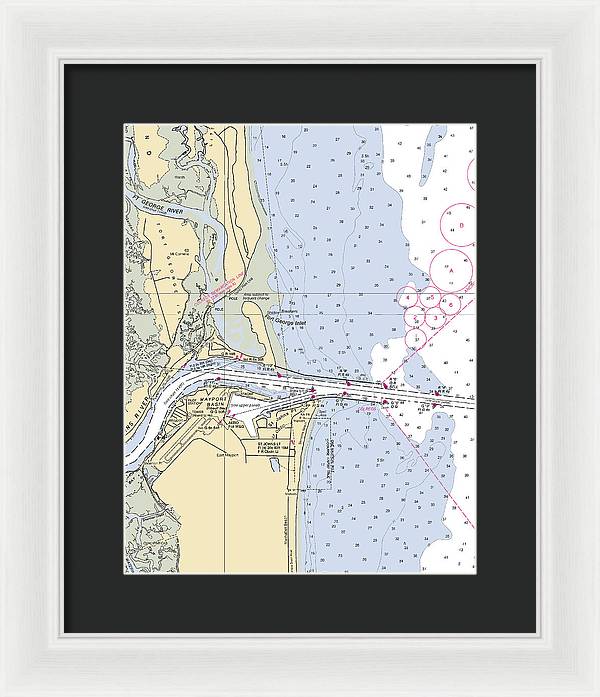 St Johns River  -florida Nautical Chart _v2 - Framed Print