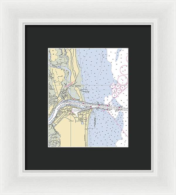 St Johns River  -florida Nautical Chart _v2 - Framed Print