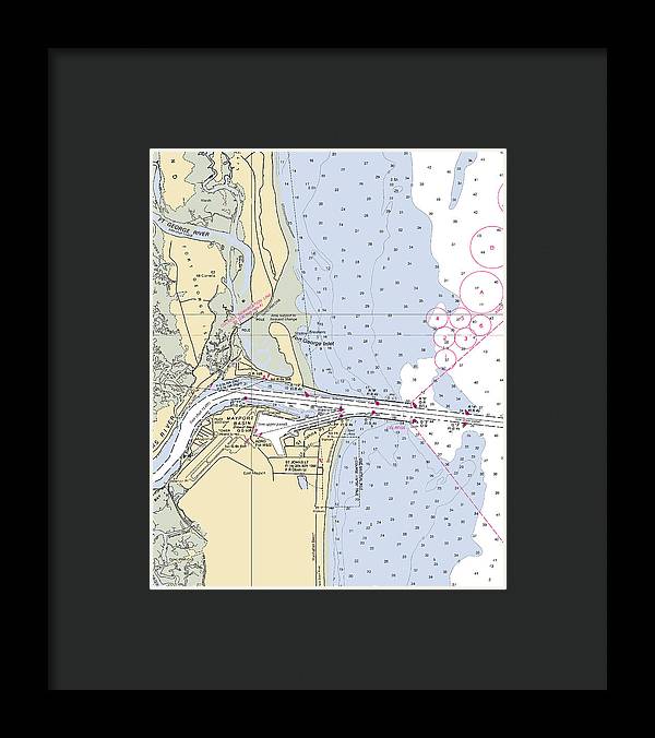 St Johns River  -florida Nautical Chart _v2 - Framed Print