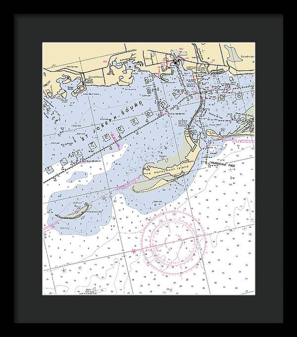 St Joseph Sound-florida Nautical Chart - Framed Print