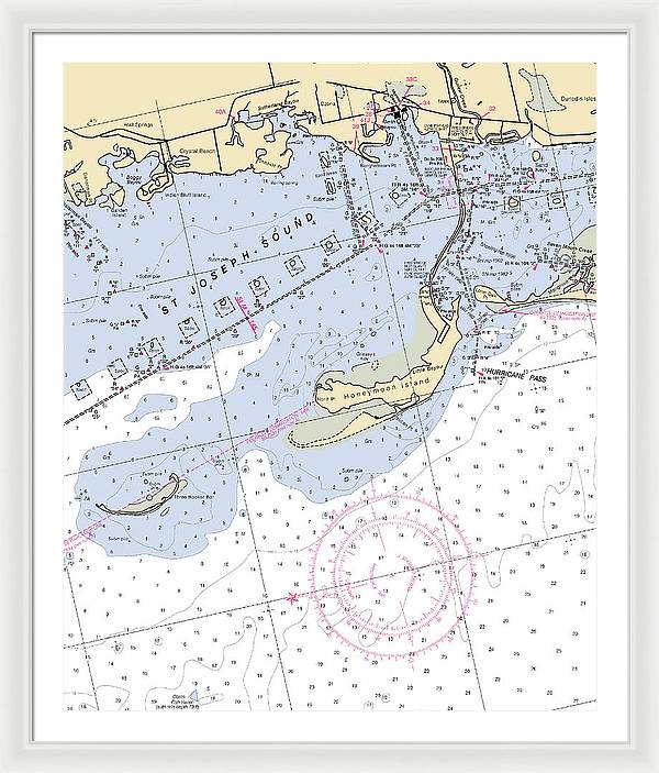 St Joseph Sound-florida Nautical Chart - Framed Print