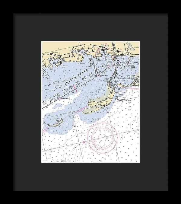 St Joseph Sound-florida Nautical Chart - Framed Print