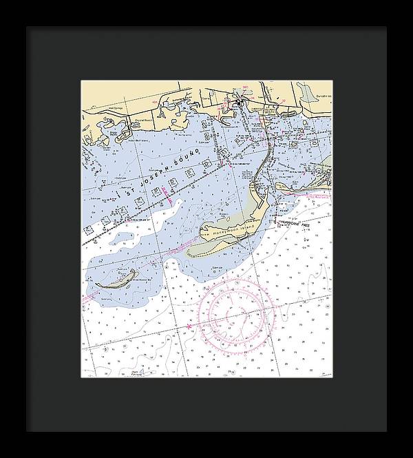 St Joseph Sound-florida Nautical Chart - Framed Print