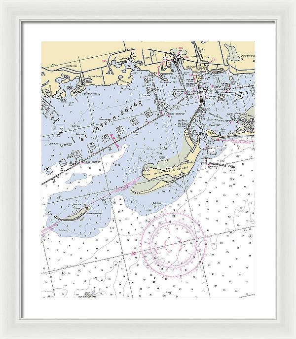 St Joseph Sound-florida Nautical Chart - Framed Print