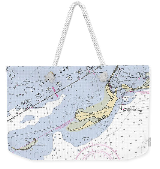 St Joseph Sound-florida Nautical Chart - Weekender Tote Bag