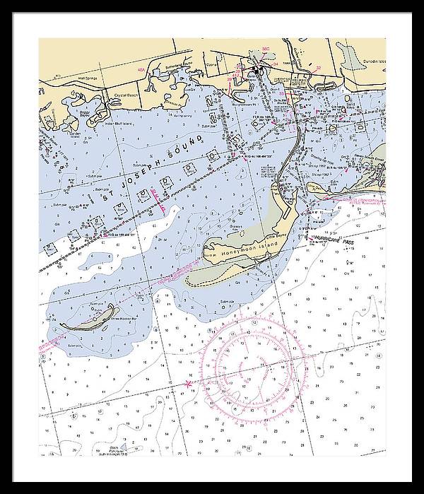 St Joseph Sound-florida Nautical Chart - Framed Print