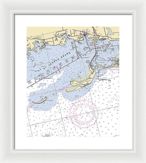 St Joseph Sound-florida Nautical Chart - Framed Print