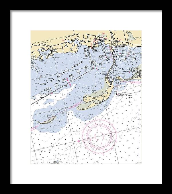 St Joseph Sound-florida Nautical Chart - Framed Print