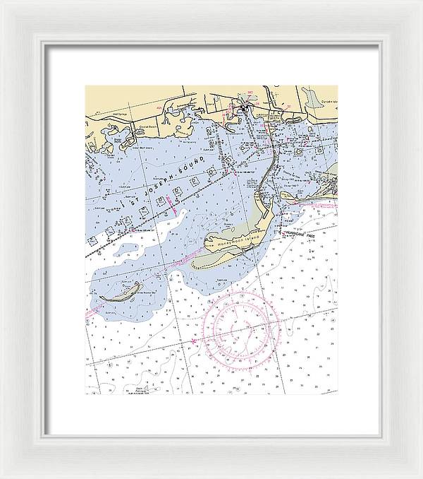 St Joseph Sound-florida Nautical Chart - Framed Print