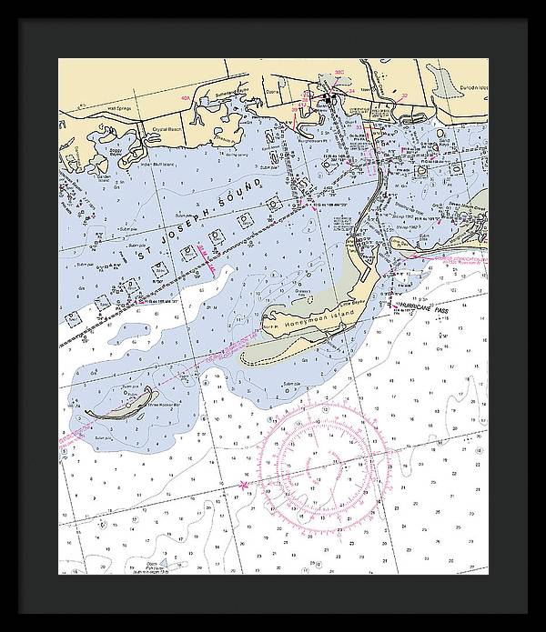 St Joseph Sound-florida Nautical Chart - Framed Print