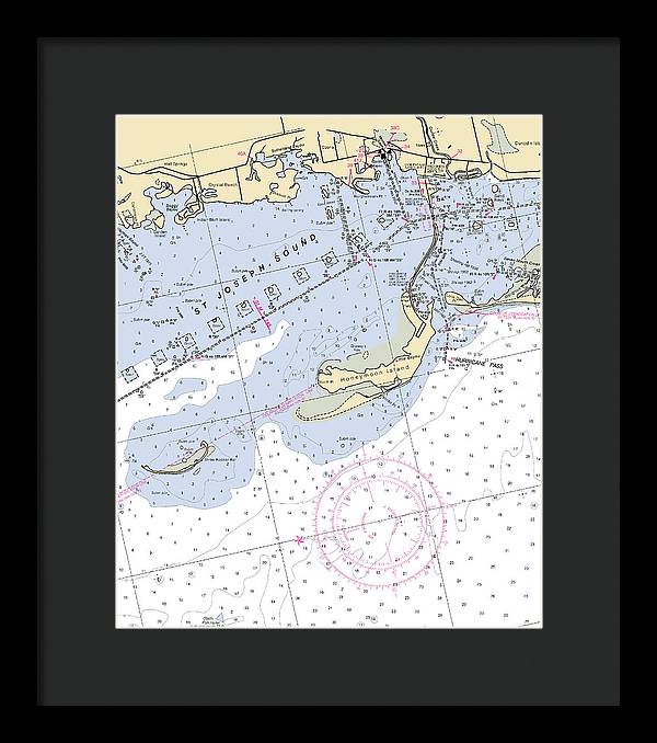 St Joseph Sound-florida Nautical Chart - Framed Print