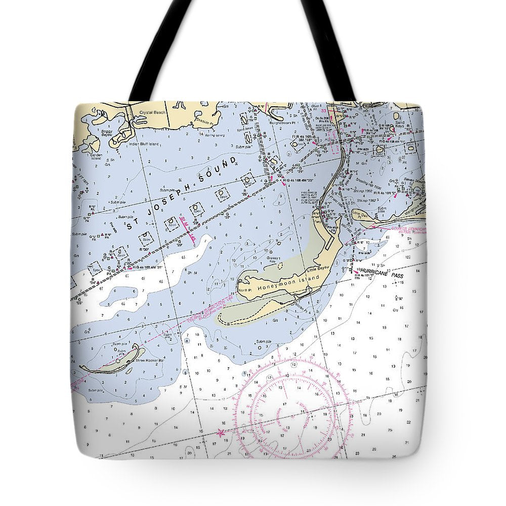 St Joseph Sound-florida Nautical Chart - Tote Bag